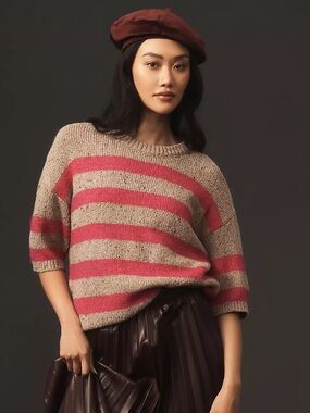 Anthropologie Callahan Knit Striped Sweater Tee - #174